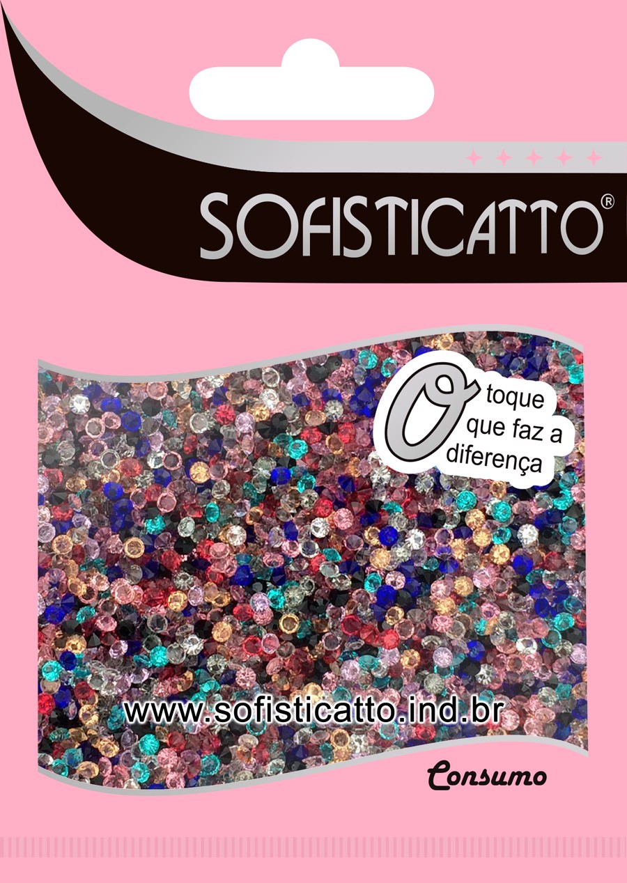 Strass redondo sem furo ac 03mm